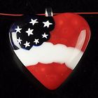 Glass American Flag Pendant For Sale
