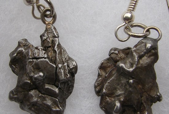 Meteorite Earrings - Found in Argentina- For Sale