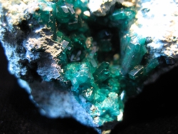 Dioptase with Quartz and Plancheite From Nambia