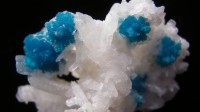 Teal Canvansite Crystals on Stilbite for Sale