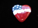Glass American Heart Pendant For Sale
