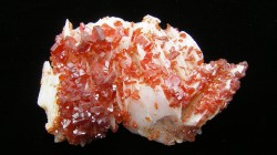 Cherry Red Vanadinite with Barite - Mibladen, Morocco - For Sale