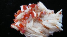 Vanadinite with Barite Crystals- Mibladen, Morocco - For Sale - Fossils-Crystals.com
